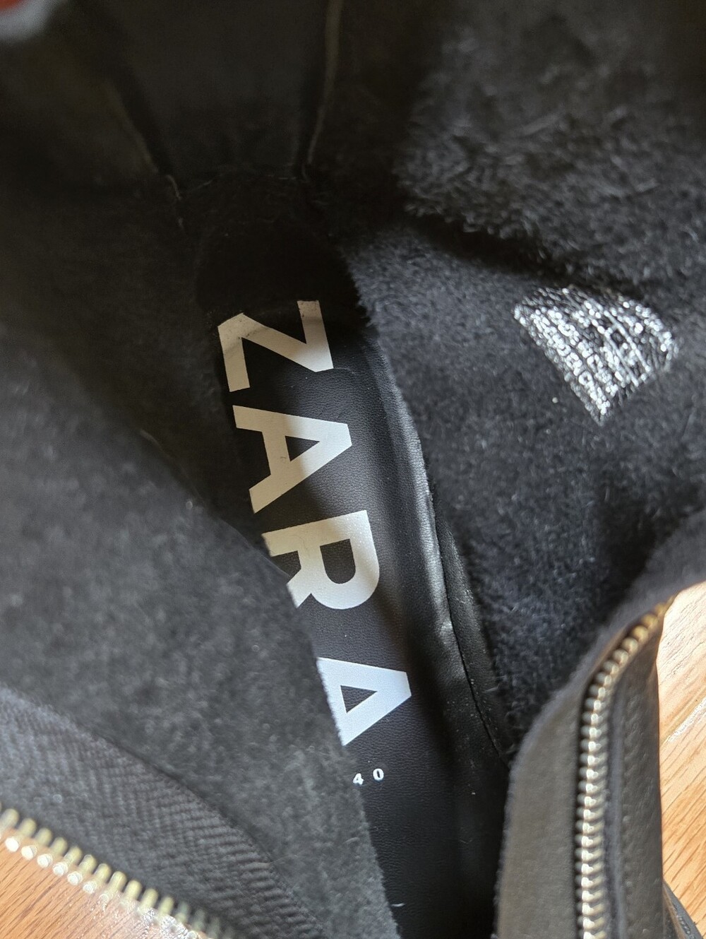Zara suede leather ankle zipper goth boots 40/9 - Picture 8 of 8